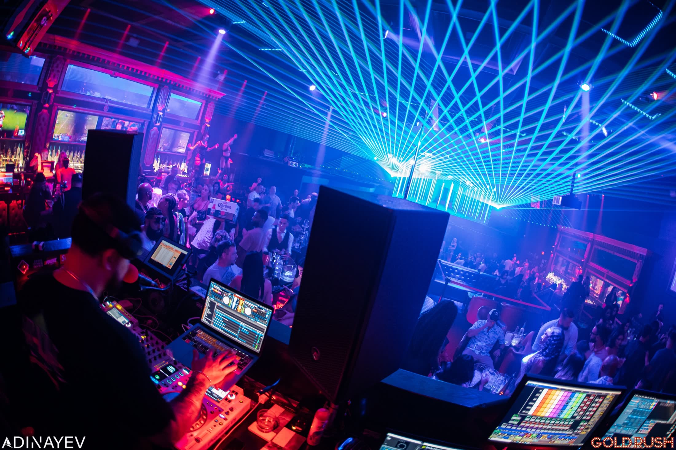Inside Gold Rush Cabaret — the main floor