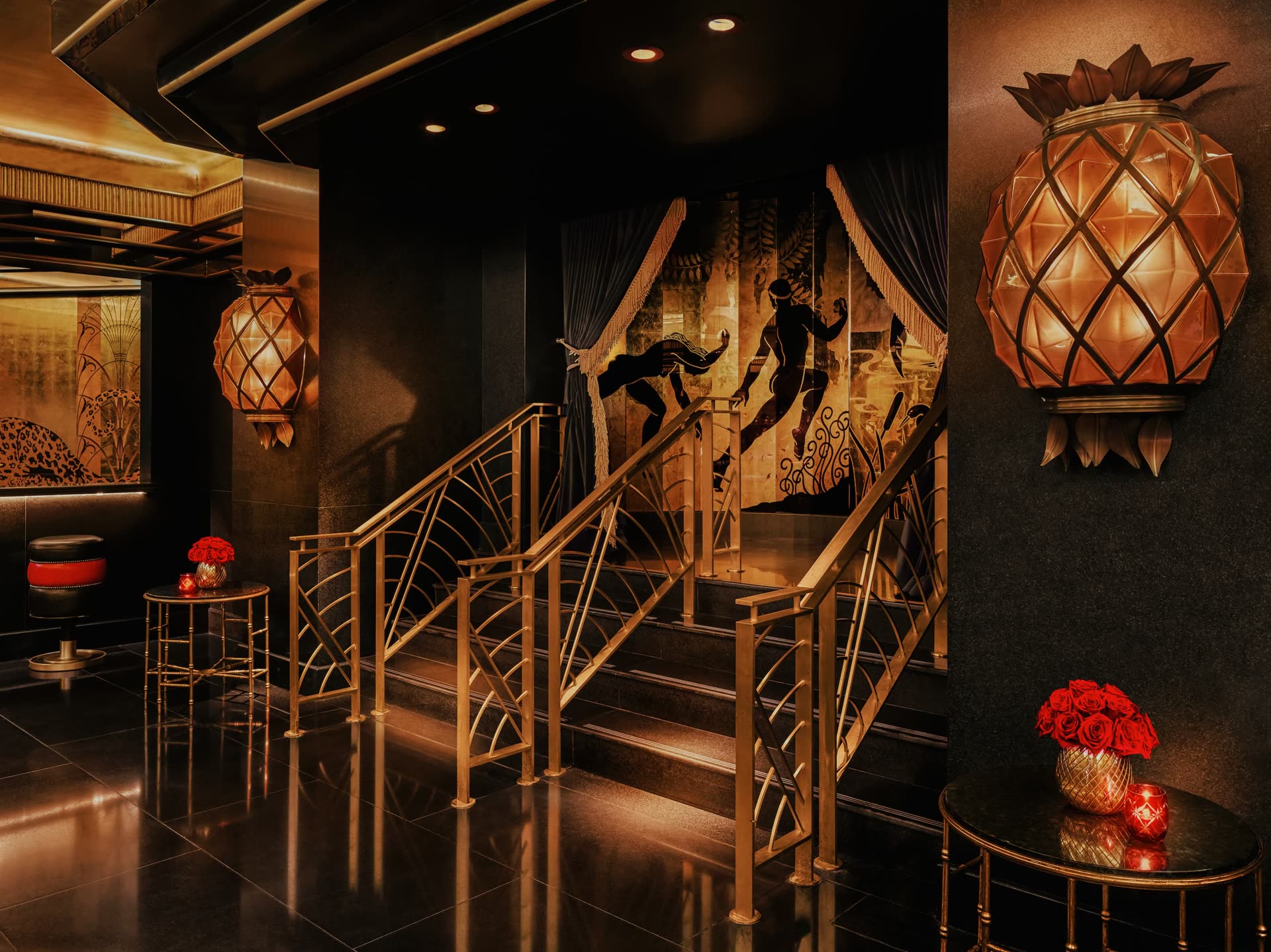Inside Saxony Bar — the main floor